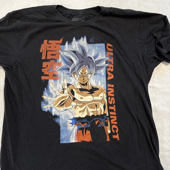 Dragon Ball Z Super Ultra Instinct Goku Men's Black T-shirt Size XL Anime - Picture 1 of 5